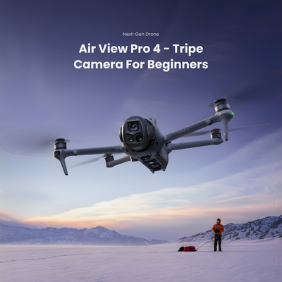 AIR VIEW PRO 4 - Triple Camera Drone | Pro Power, Beginner Friendly